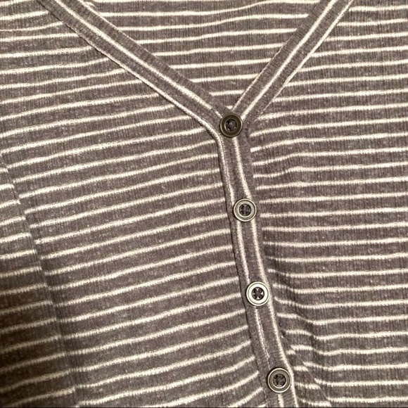 Williams Sonoma Tops - Sonoma Gray Striped Blouse